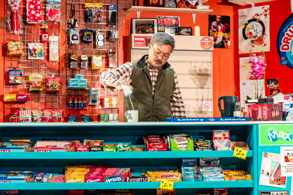 Ins Choi in Kim's Convenience at Riverside Studios