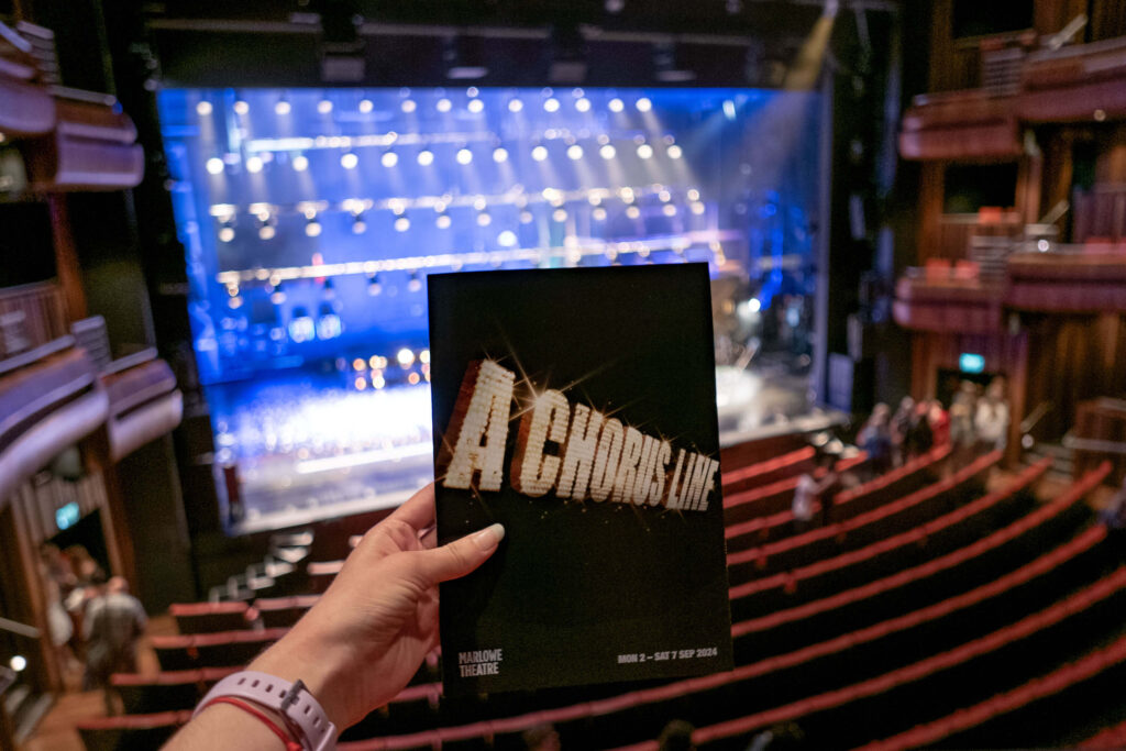 A Chorus Line programme in The Marlowe Theatre auditorium, Canterbury