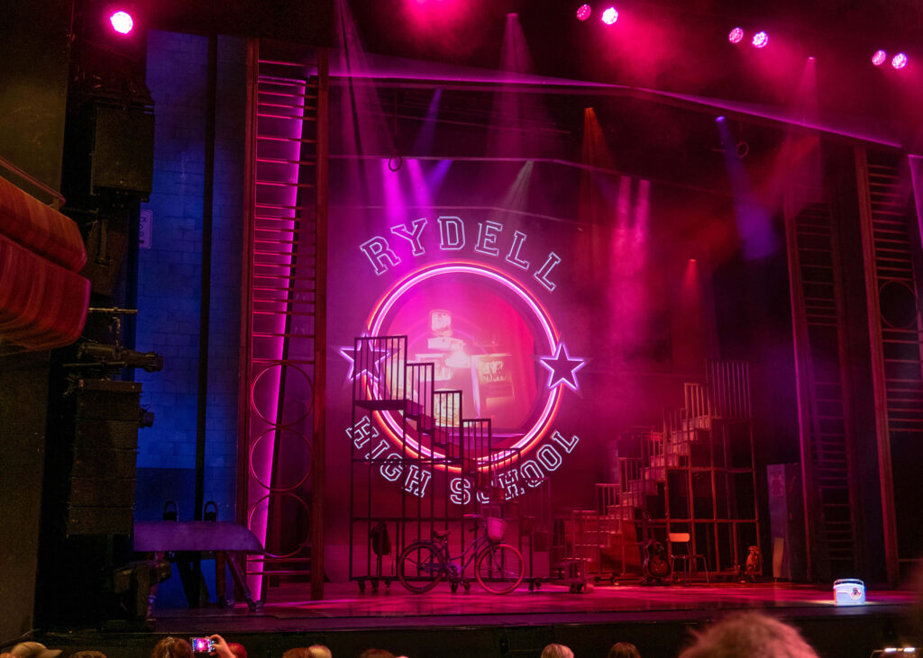 Rydell High School set for Grease the Musical at the Marlowe Theatre in Canterbury, Kent