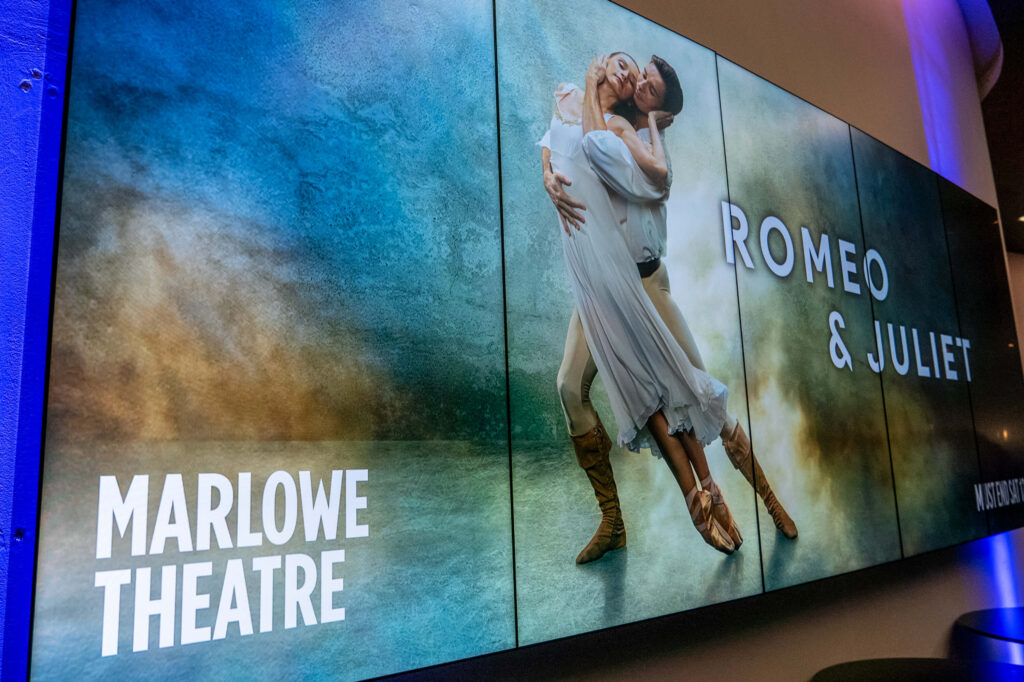 Northern Ballet's Romeo & Juliet promotional billboard at the Marlowe Theatre, Canterbury