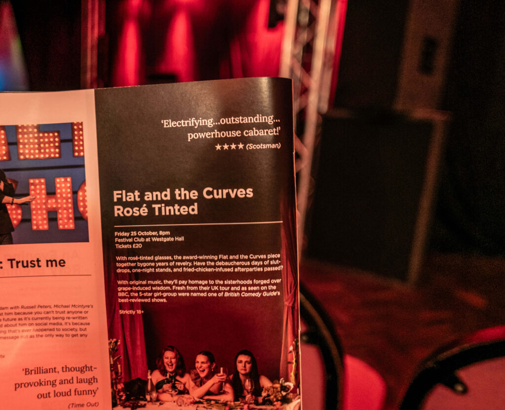 Flat and the Curves: Rosé-Tinted show write-up in the Canterbury Festival programme