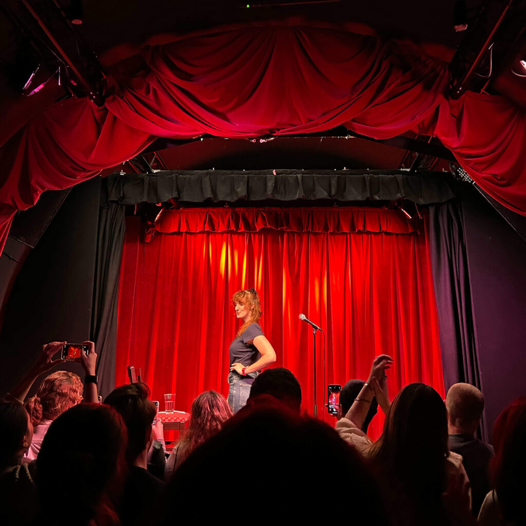 Lianna Holston performing Haha, Oh God show at the Museum of Comedy, London