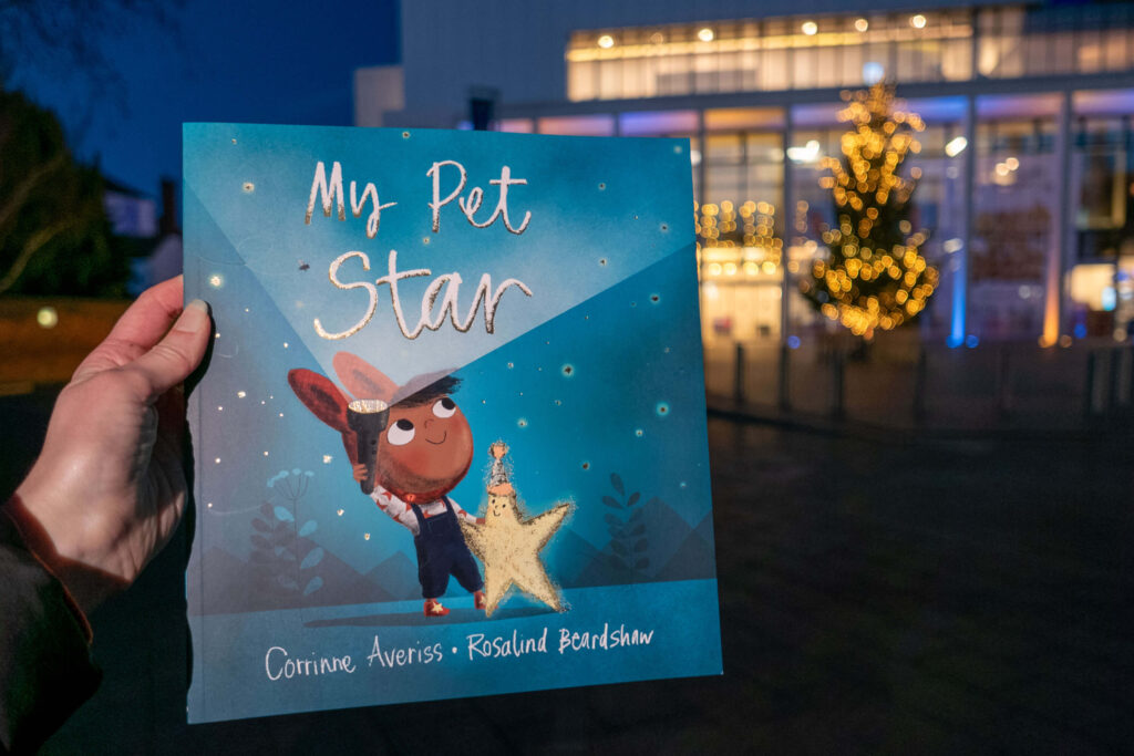 My Pet Star book outside the Marlowe Theatre, Canterbury