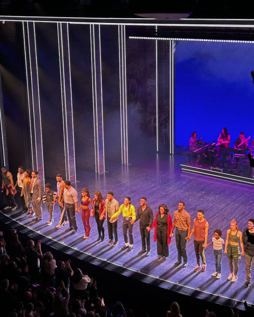 MJ the Musical curtain call at the Prince Edward Theatre, London