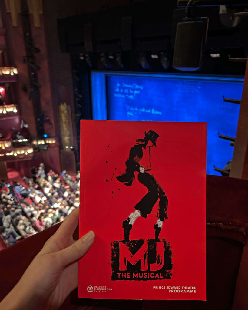 MJ the Musical programme at the Prince Edward Theatre, London