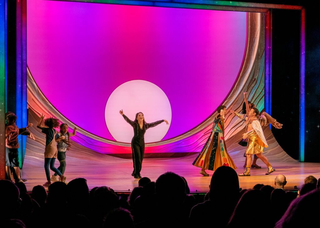 Joseph and the Amazing Technicolor Dreamcoat finale at the Marlowe Theatre, Canterbury