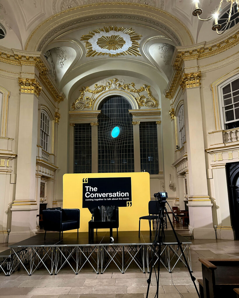 The Conversation staging at St Martin-in-the-Fields, London