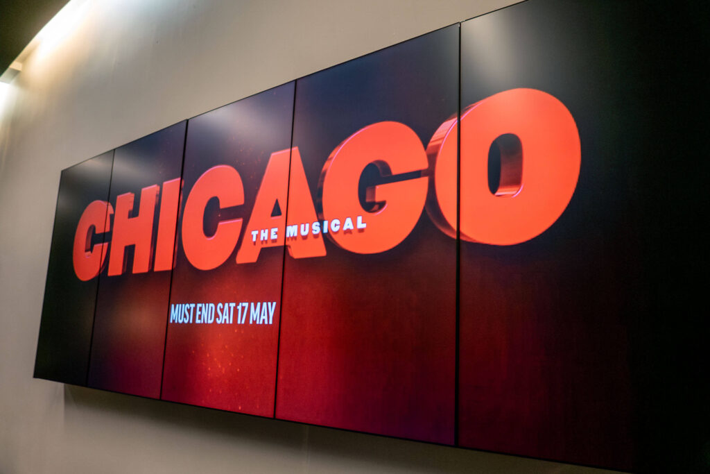Chicago the Musical promotional artwork at The Marlowe Theatre, Canterbury