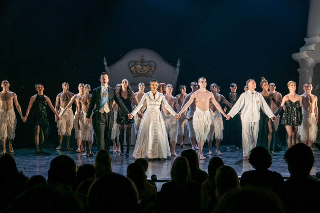 Matthew Bourne's Swan Lake curtain call at the Marlowe Theatre, Canterbury